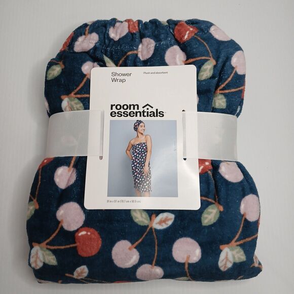 Room Essentials Shower Wrap Bath Wrap Terry Cloth Cotton Soft - Picture 1 of 4